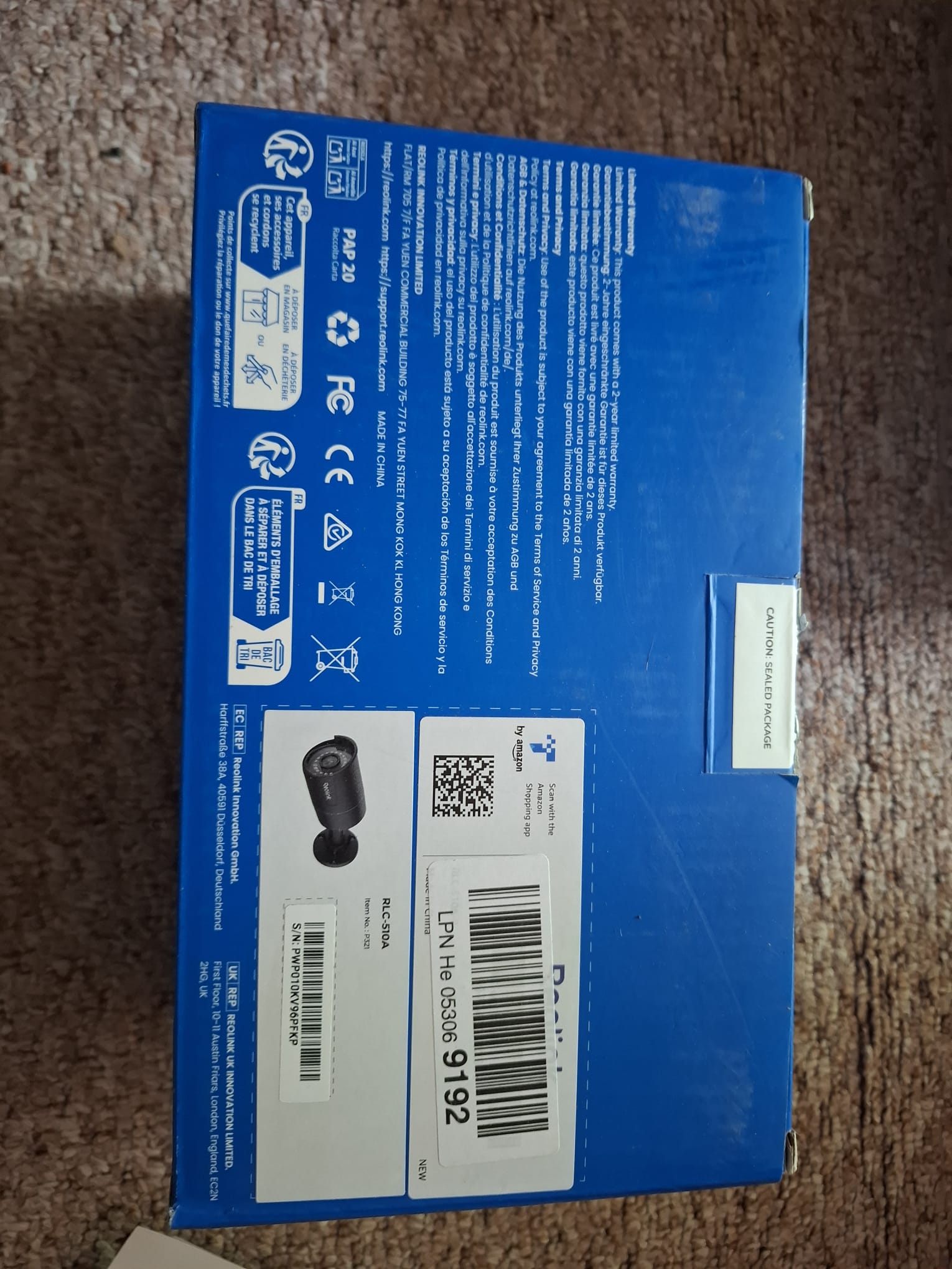 Camera Supraveghere Exterior Reolink RLC-510A 5MP PoE (Model P321)