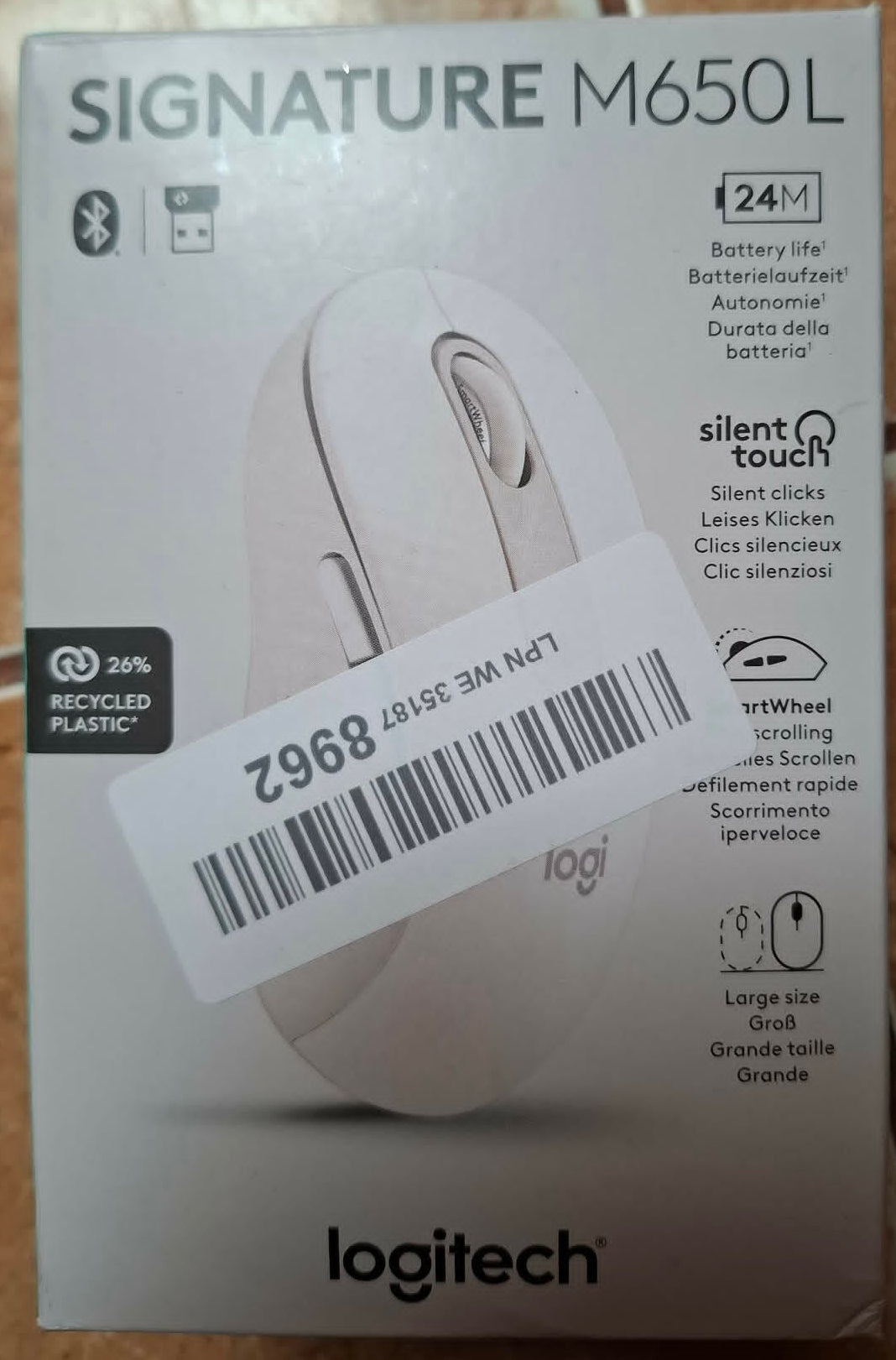 Mouse Logitech Signature M650 L Alb