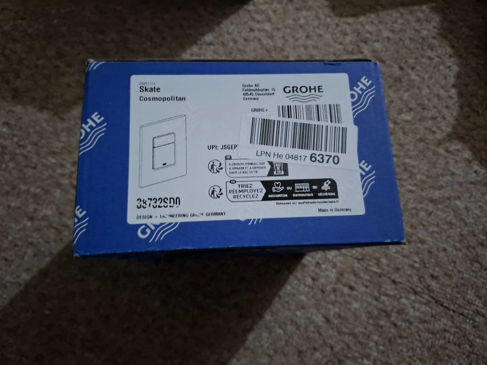 GROHE Skate Cosmopolitan Placă de acționare / Clapetă din oțel inoxidabil, 38732SD0