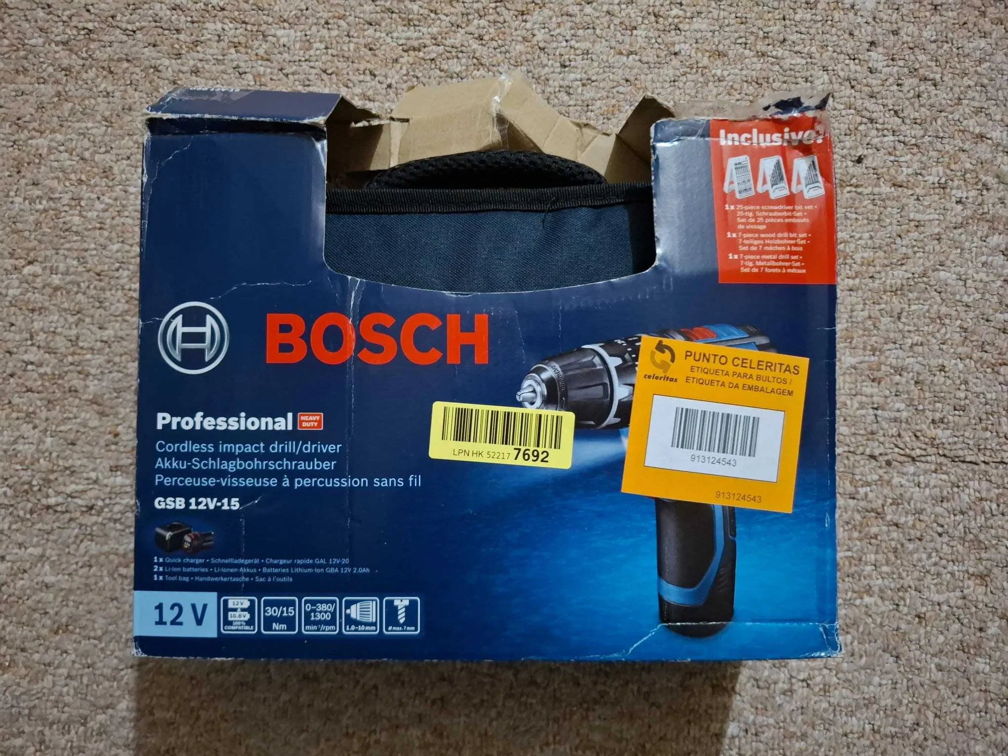 Mașină de găurit combinată fără fir Bosch Professional 12V System GSB 12V-15