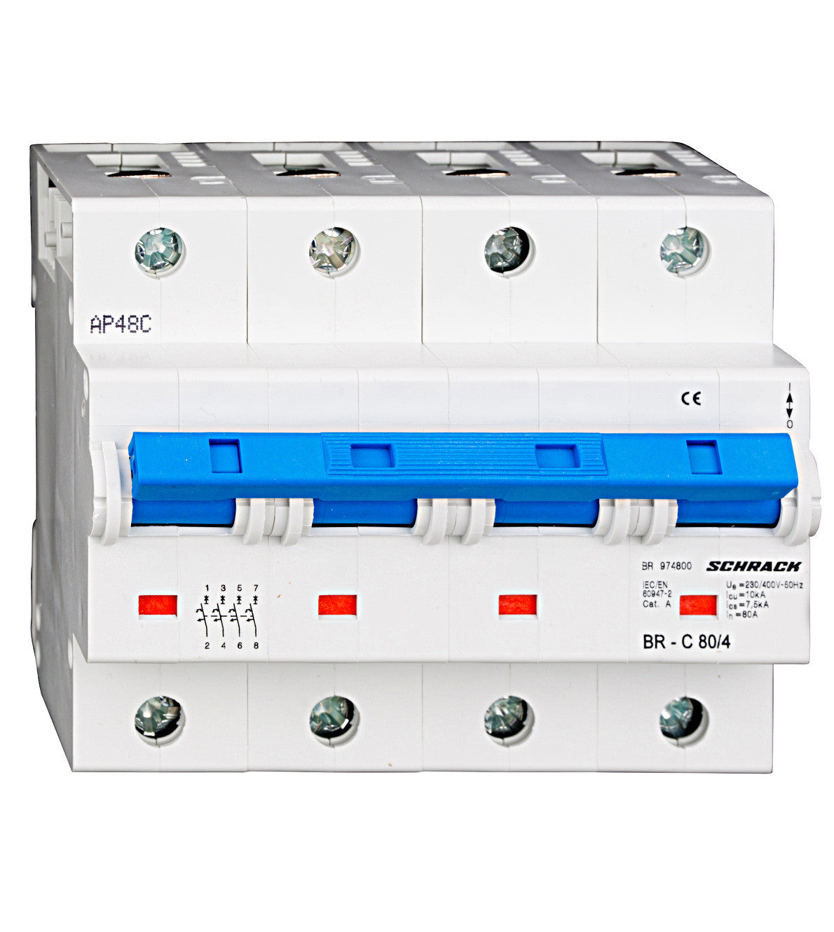 Intreruptor automat C 80A 4 poli 10kA BR974800