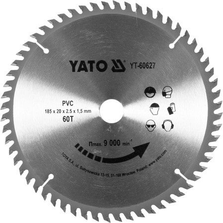 Disc circular aluminiu 185 x 2.5 x 20 mm YT-60627