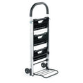 Scara de aluminiu cu roti, cu 3 trepte cu platforma MTL-985-1840K