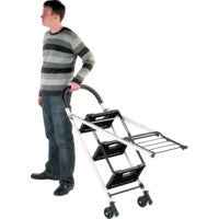 Scara de aluminiu cu roti, cu 3 trepte cu platforma MTL-985-1840K