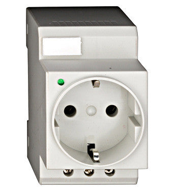 Priză modulară SCHUKO, 2P+N, 16A cu LED BZ325003