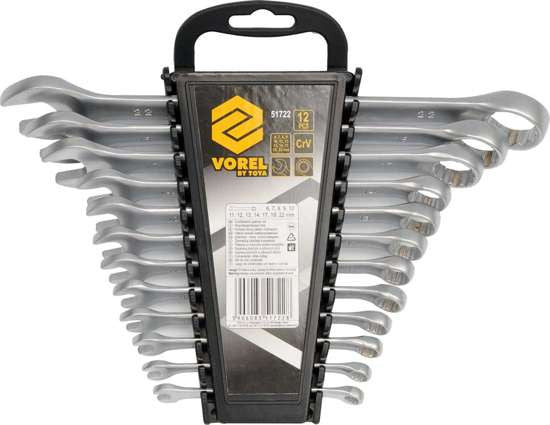 Set 12 chei combinate CR-V, 6-22MM 51722 Vorel
