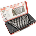 Set 13 chei combinate cu clichet cu cap flexibil cu adaptoare 10-19mm KEN-582-2250K