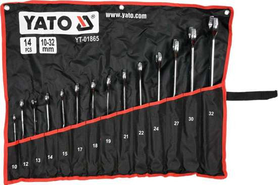 Set 14 chei combinate răsucite 10 - 32 mm YT-01865