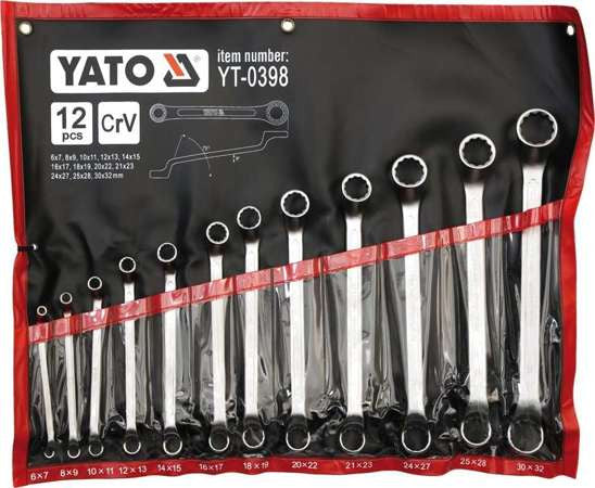Set 12 chei inelare cu cot 6 - 32 mm YT-0398