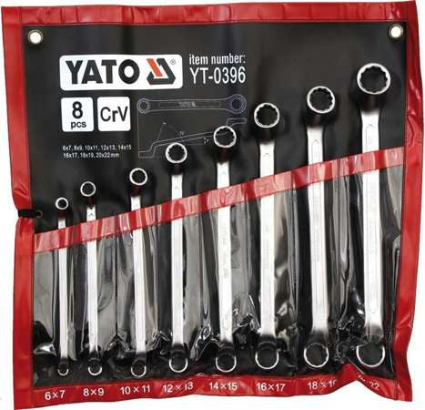 Set 8 chei inelare cu cot 6 - 22 mm YT-0396