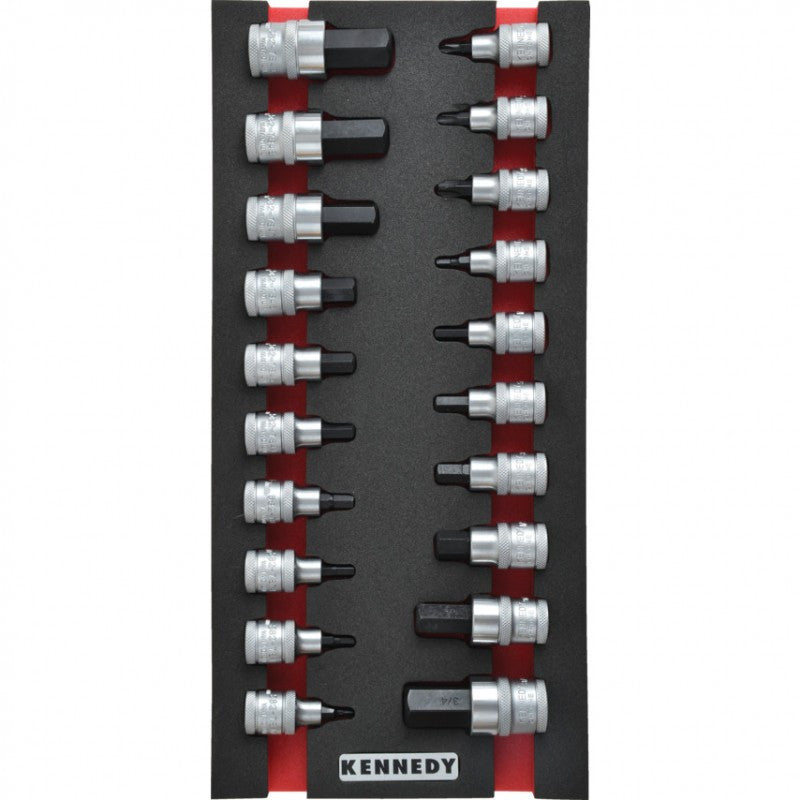 Set 20 capete tubulare pentru surubelnite profesionale KEN-595-0210K