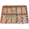 Set 110 suruburi hex, piulite si saibi din alama QFT-615-5400K