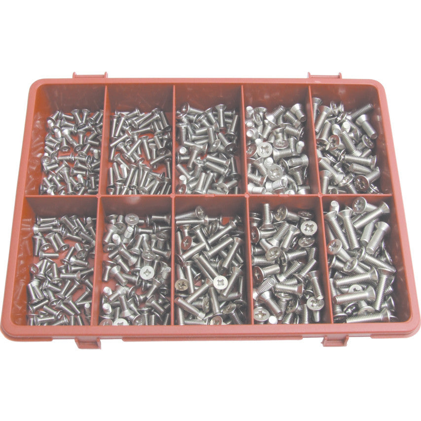 Set 500 suruburi Pozi din inox A2 QFT-615-4470K
