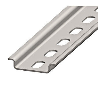 Şină omega din oţel zincat, 2000x35x7,5mm, perforată BK14005--A