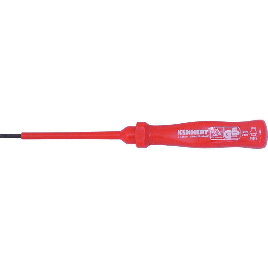 Surubelnita VDE pentru electricieni cu maner cu sectiune patrata VDE varf Paralel 2.5x85 mm KEN-572-5760K