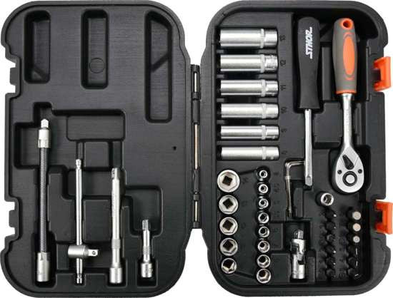 Trusa tubulare 1/4", 42 buc 58641 Sthor