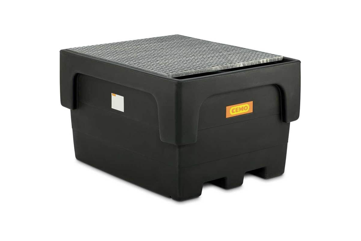 Vană de captare retenție din polietilenă pentru IBC - Cemo, cu grătar galvanizat, 1100 l